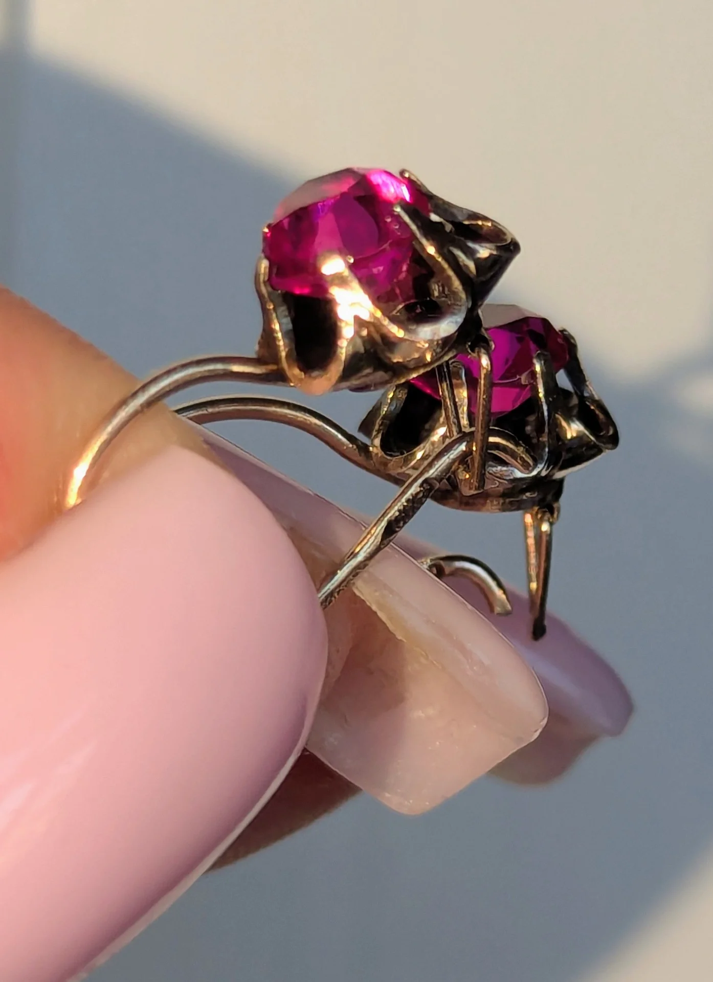 Серебряные серьги СССР, 875 проба - миниатюра 3
