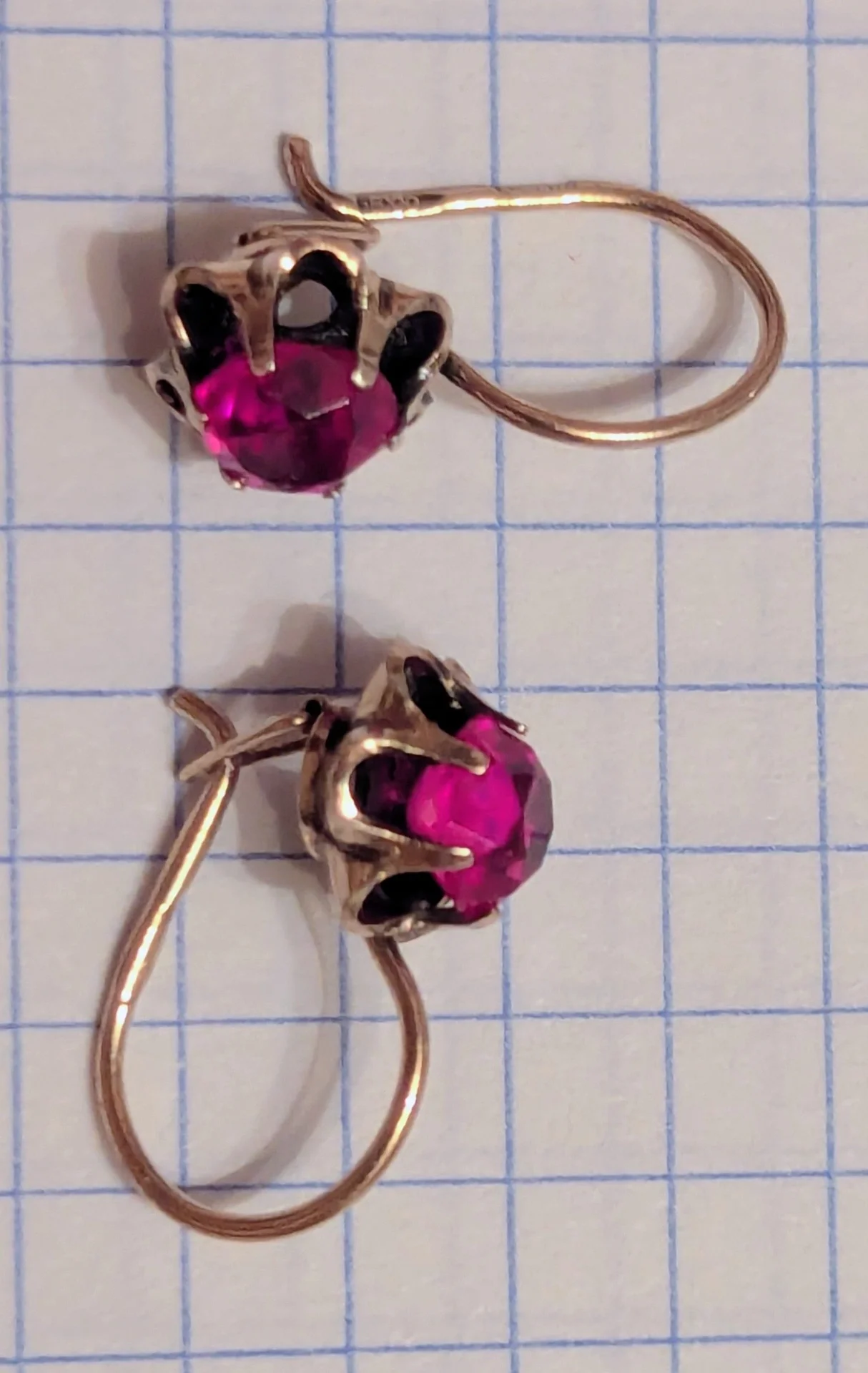 Серебряные серьги СССР, 875 проба - миниатюра 5