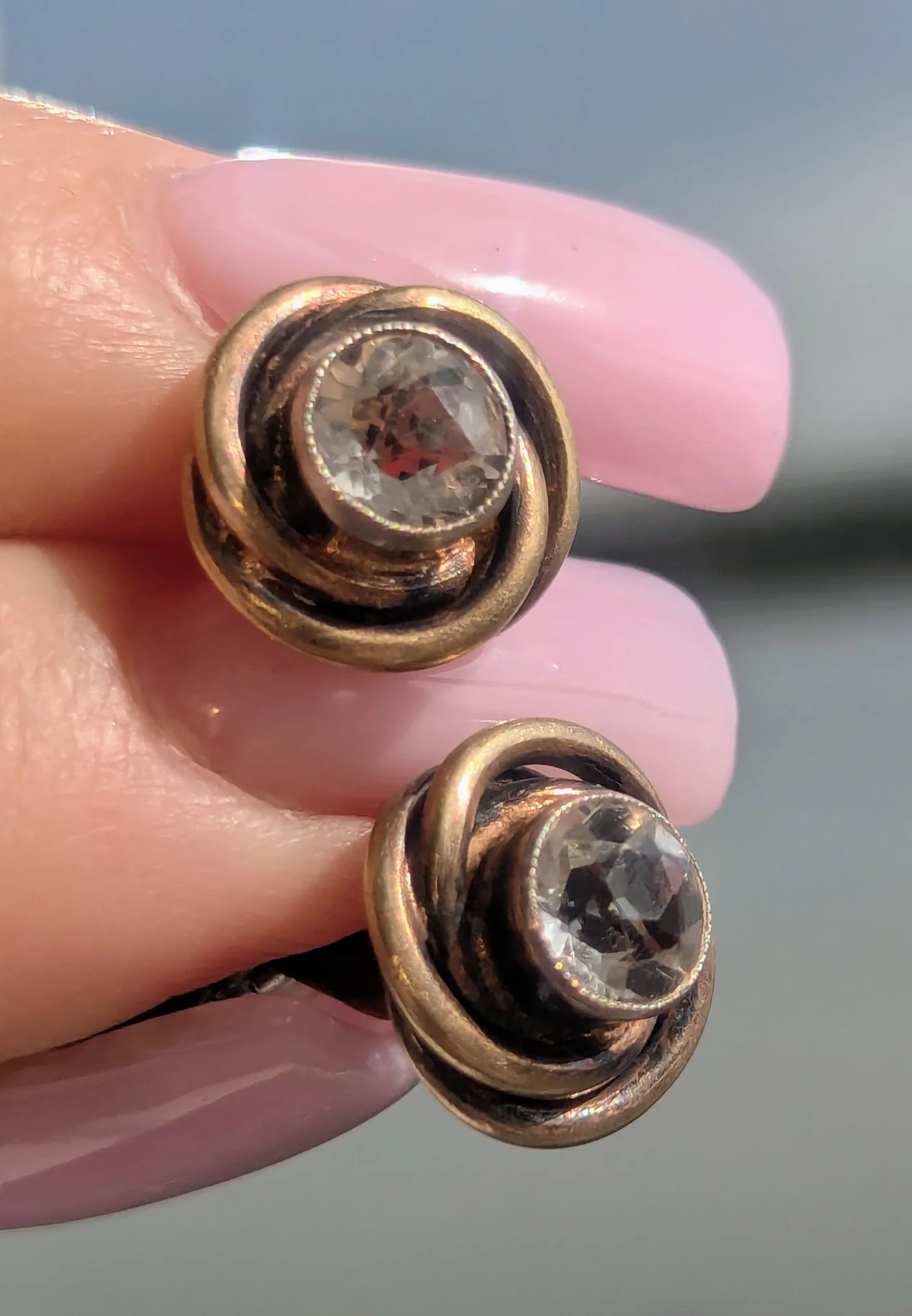 Запонки серебро 875, СССР - миниатюра 2