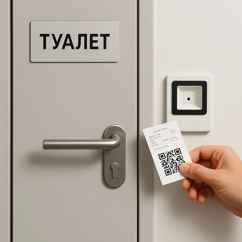 Вход в туалет по чеку - миниатюра 5