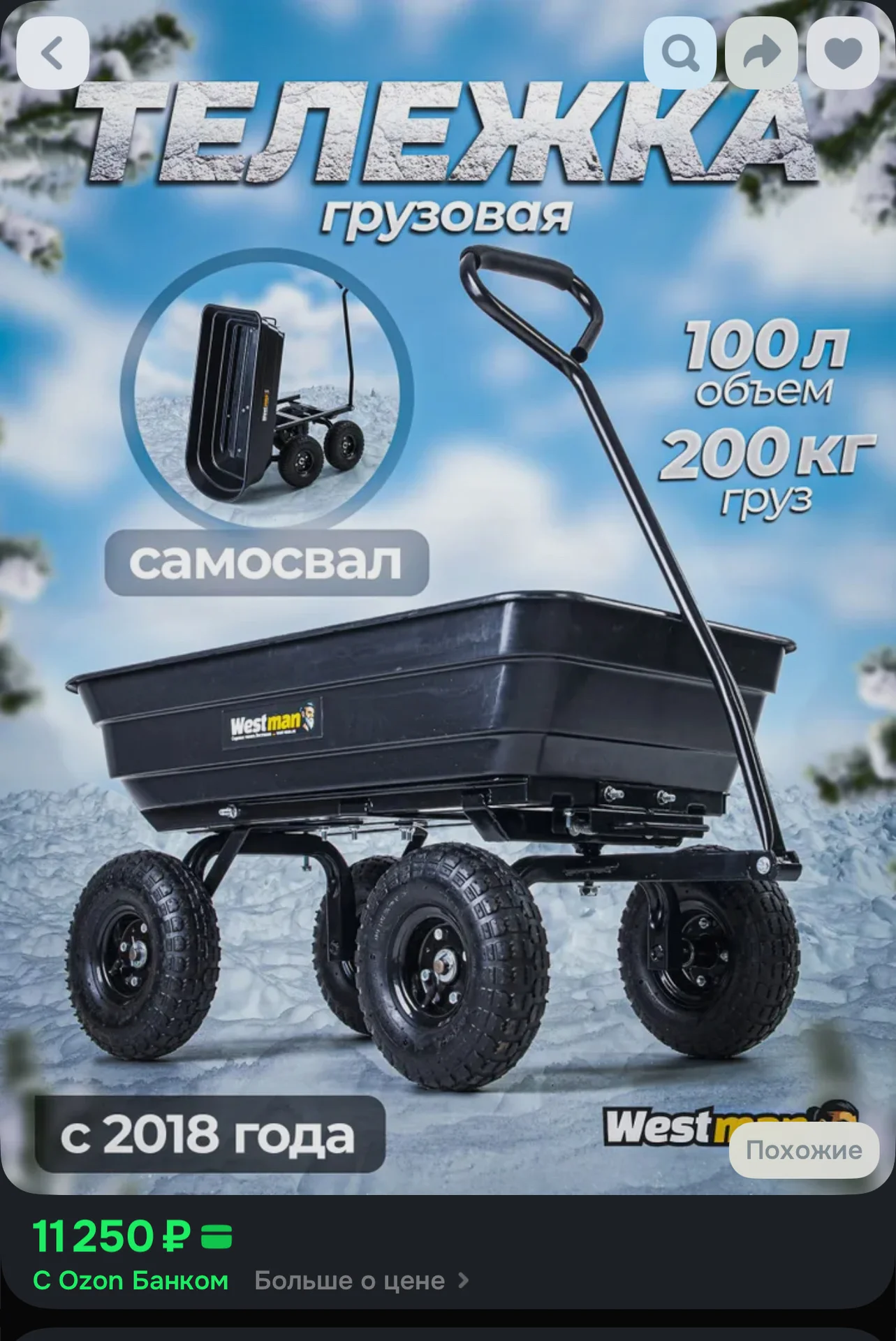 Тачка садовая новая - изображение 1
