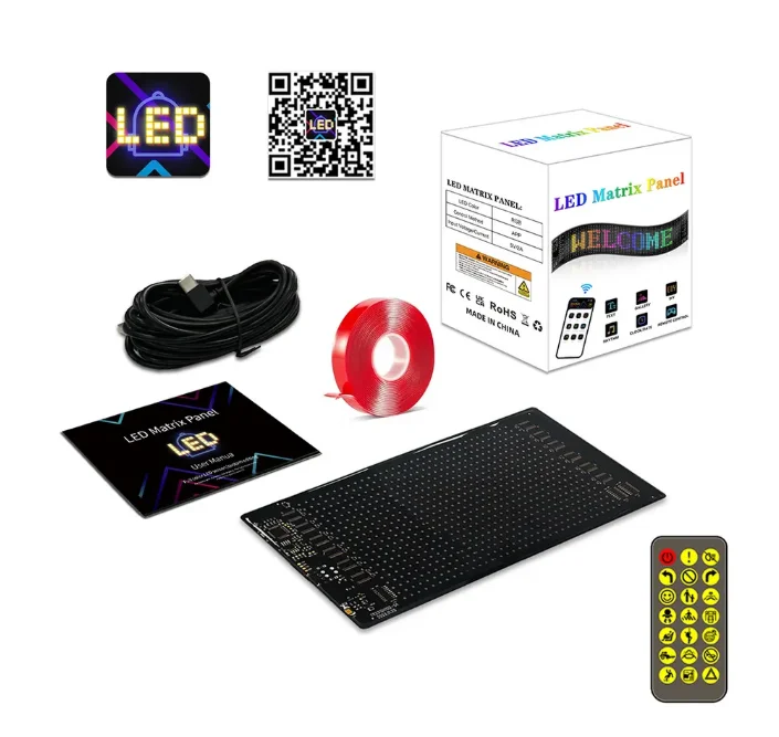 LED дисплей для авто, 120x595мм, USB 5V - изображение 1