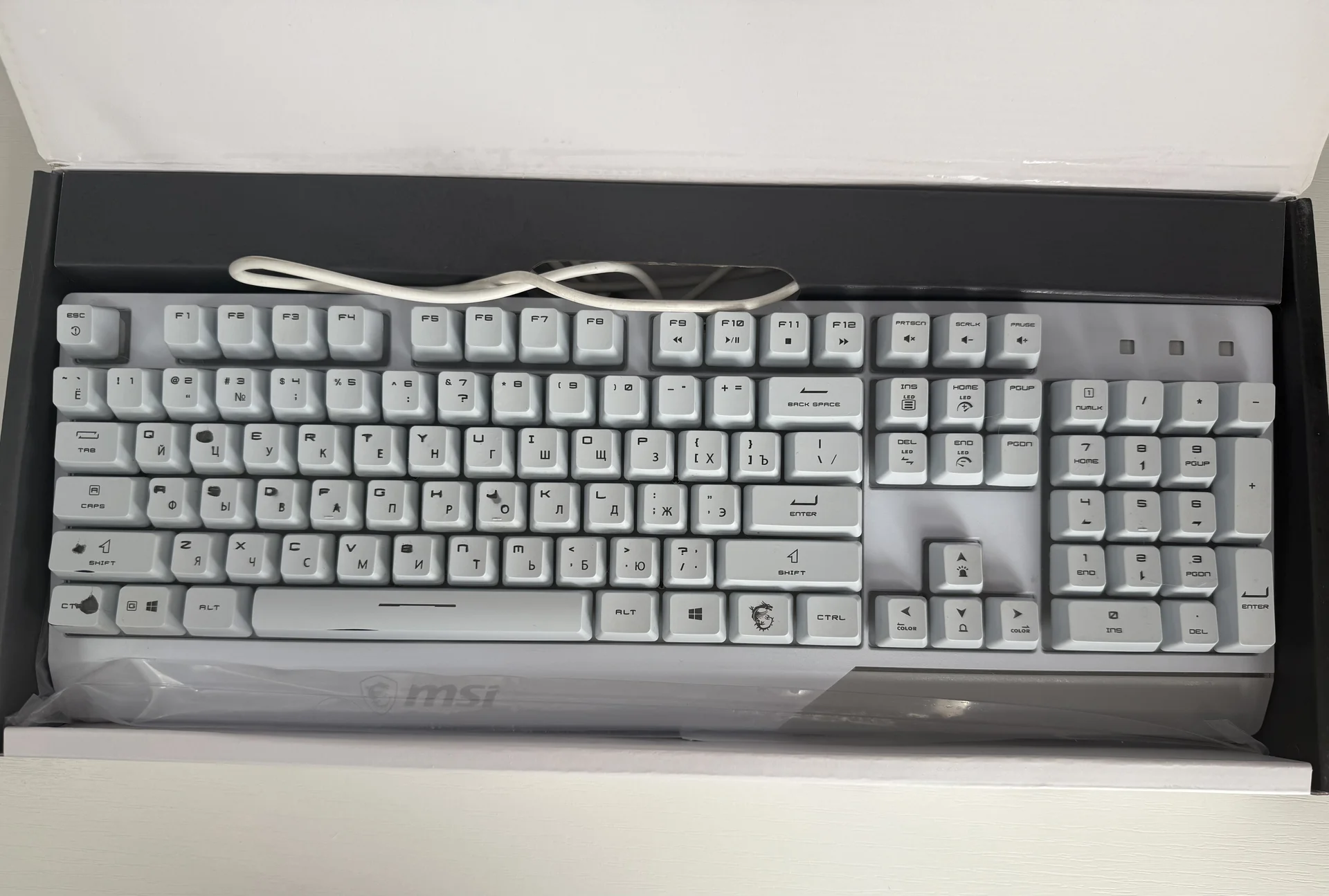 Клавиатура MSI Vigor GK30 White - миниатюра 3