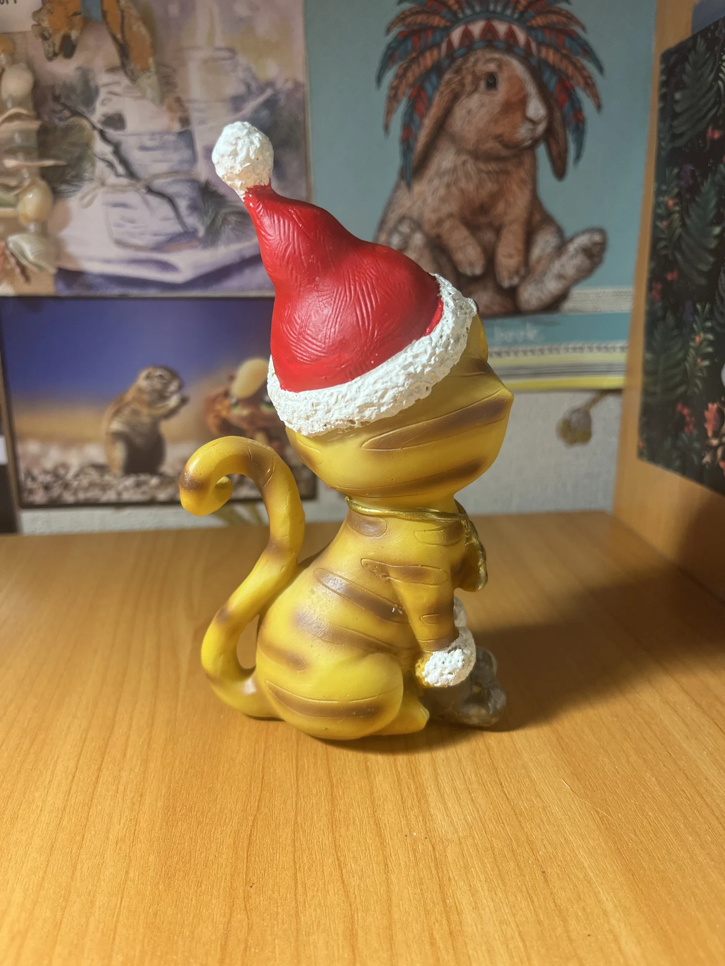 Новогодняя статуэтка котенок - миниатюра 3