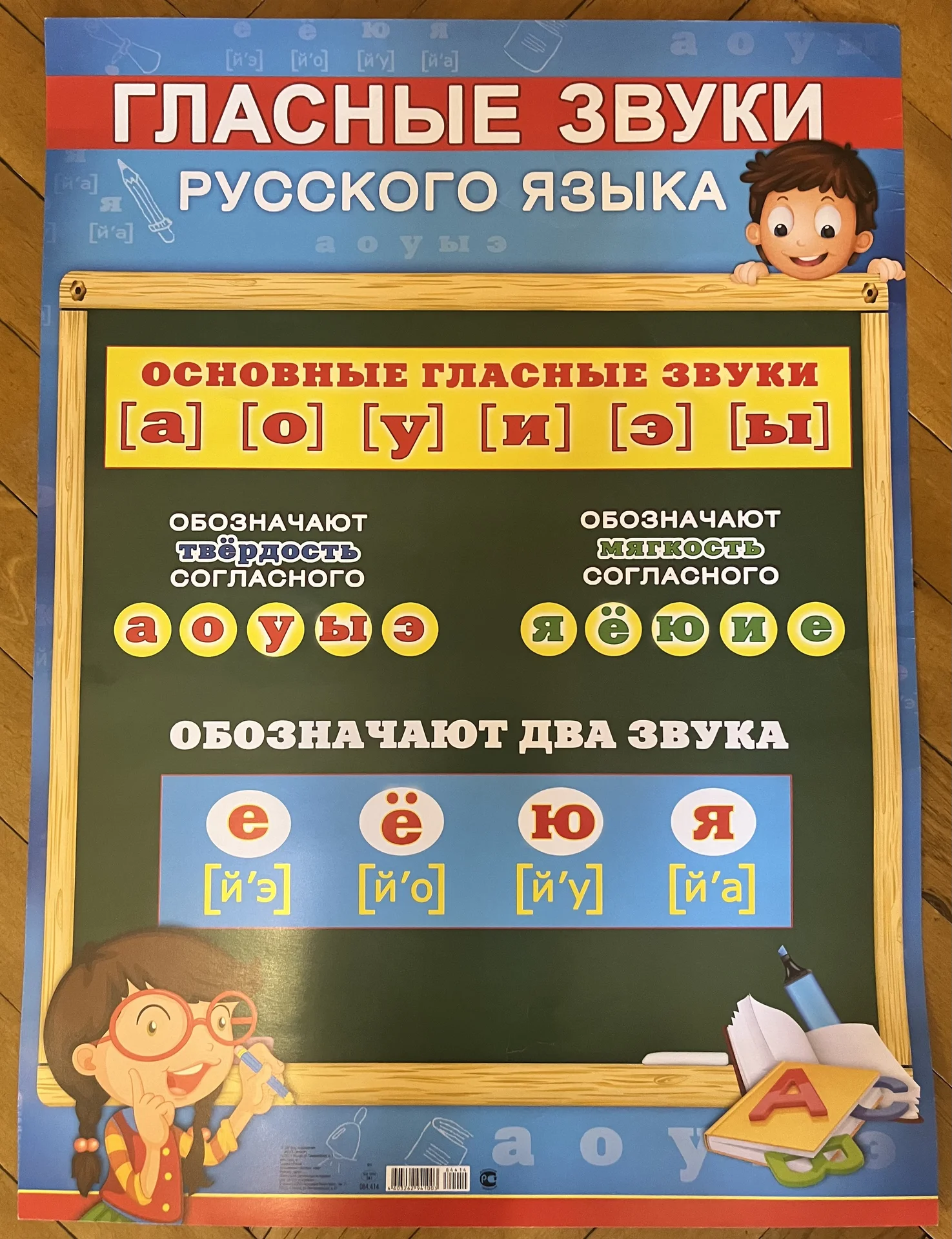Плакат гласные звуки русского языка - изображение 1