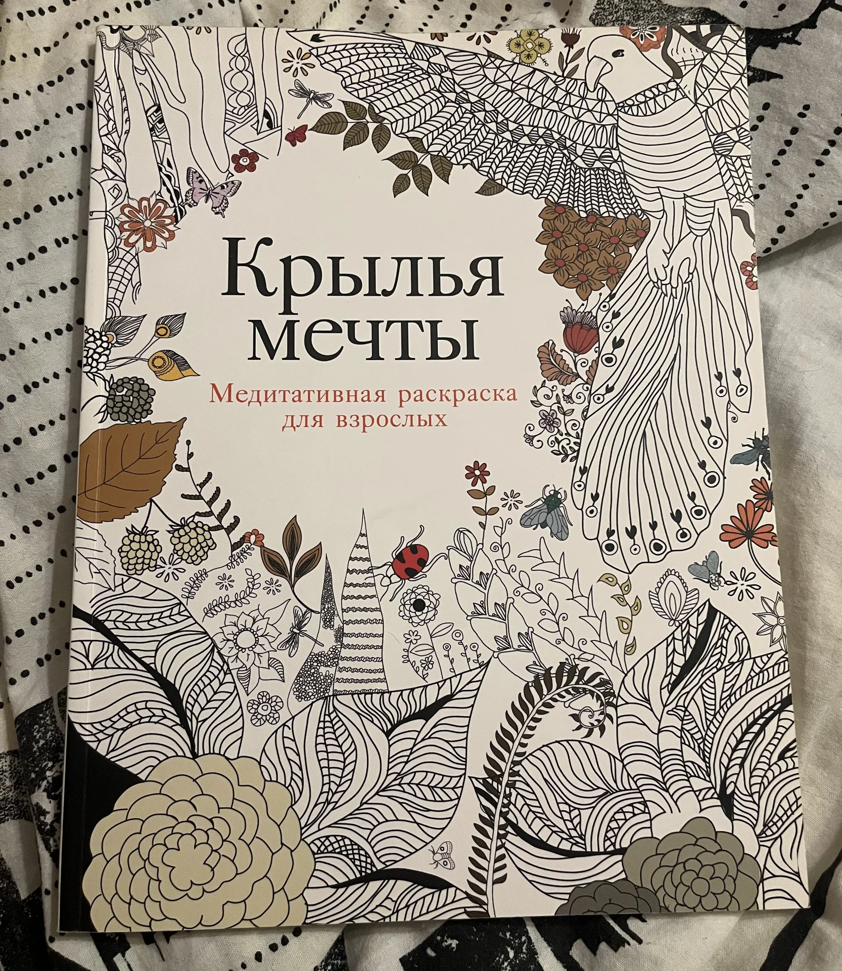 Раскраска для взрослых крылья мечты - изображение 1
