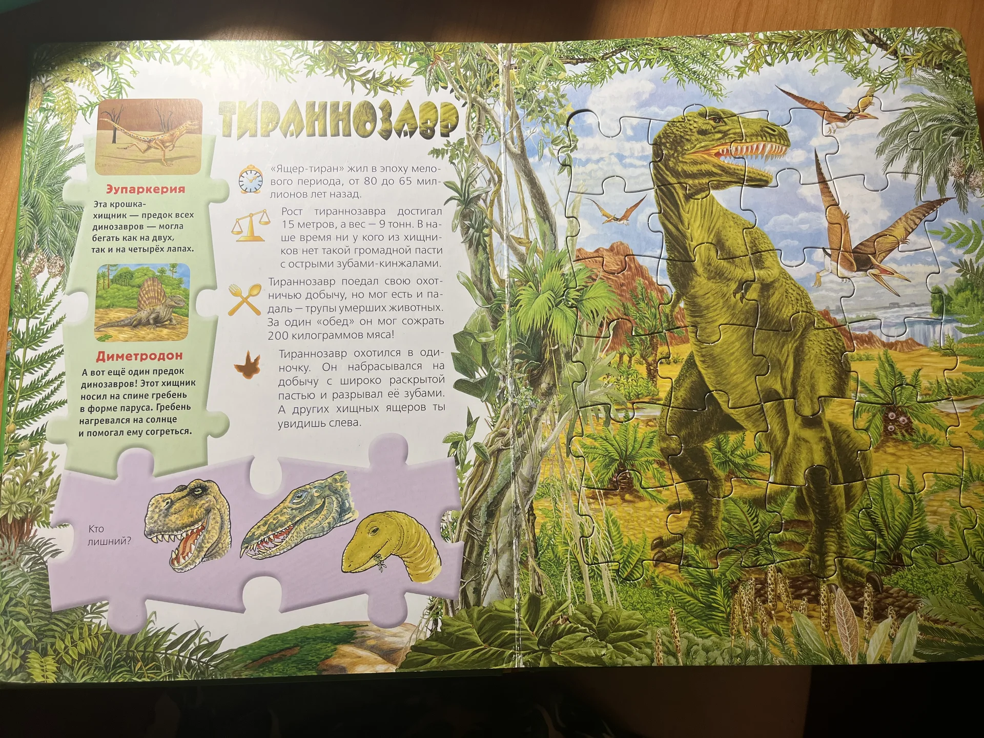 Книга динозавры с пазлами - миниатюра 5