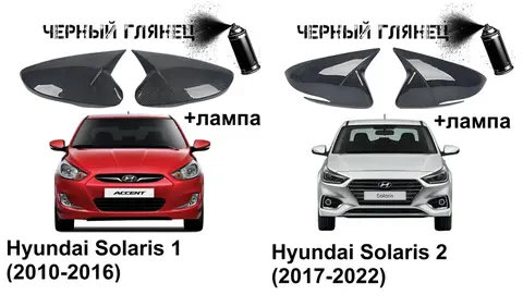 Накладки на зеркала в стиле BMW на Hyundai