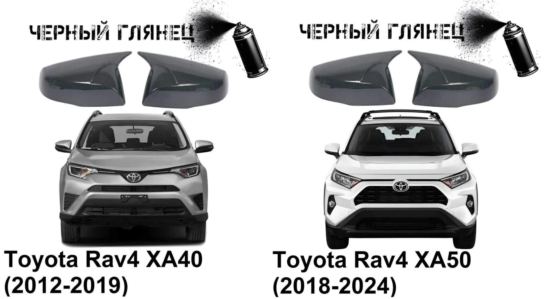 Накладки на зеркала в стиле BMW на TOYOTA - миниатюра 4