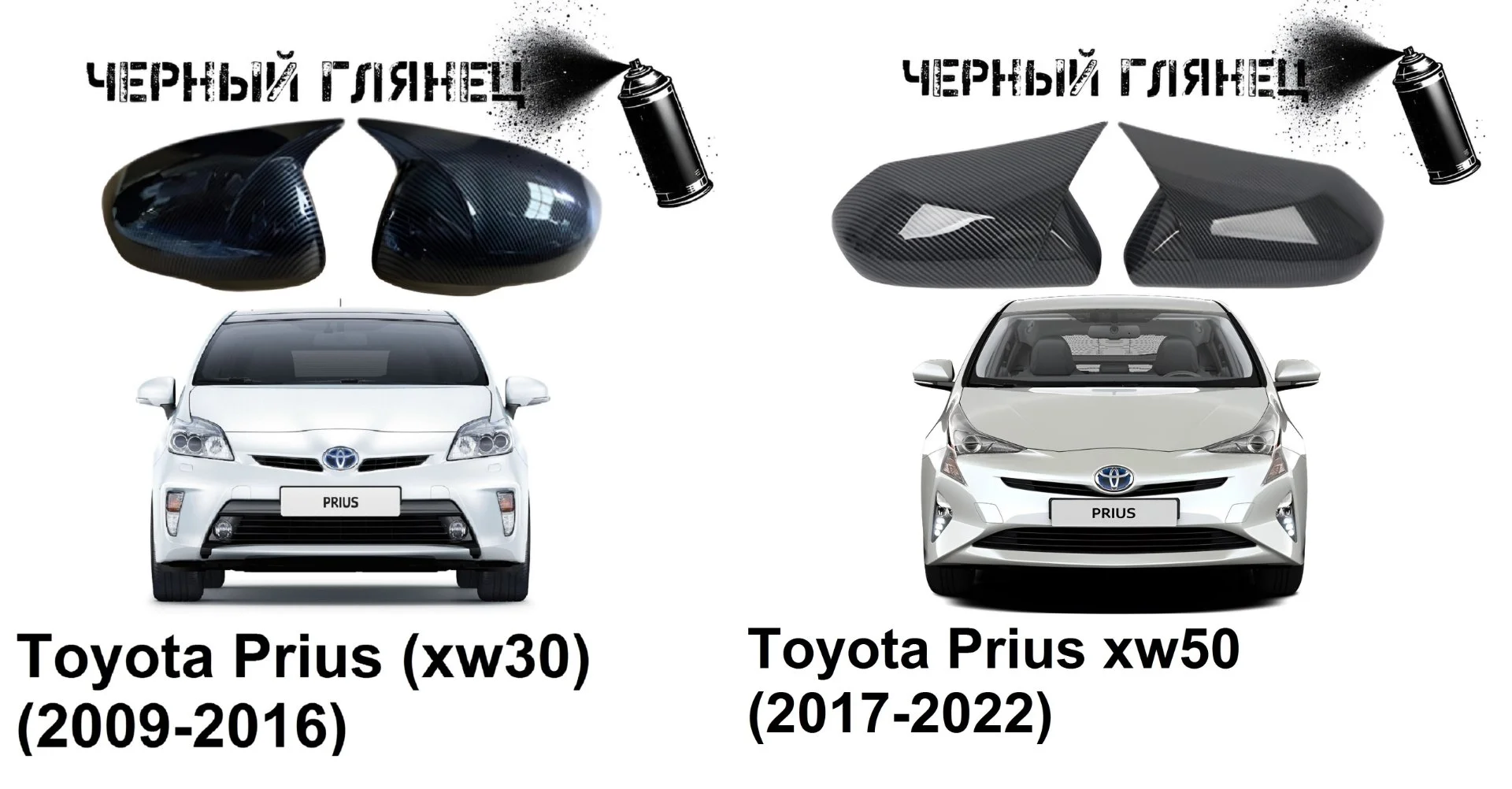 Накладки на зеркала в стиле BMW на TOYOTA - миниатюра 6