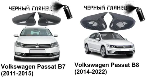Накладки на зеркала в стиле BMW на Volkswagen