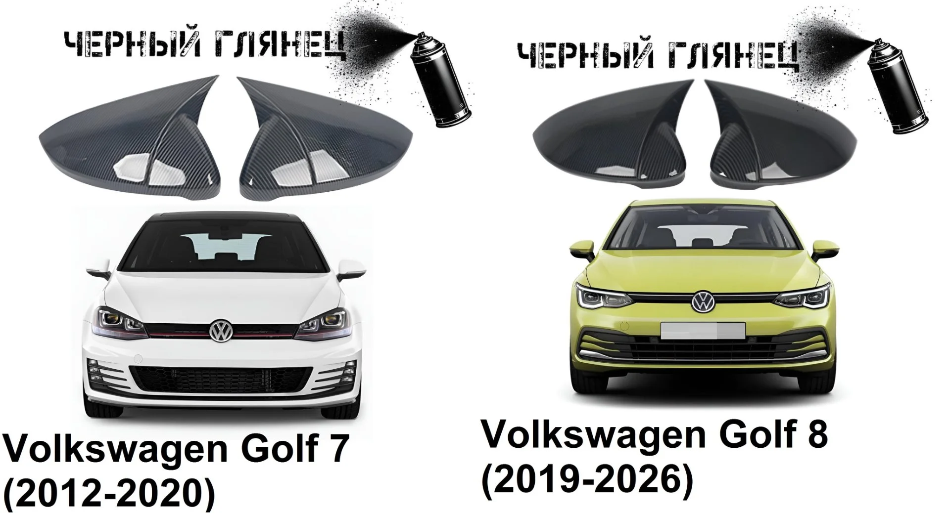 Накладки на зеркала в стиле BMW на Volkswagen - миниатюра 2