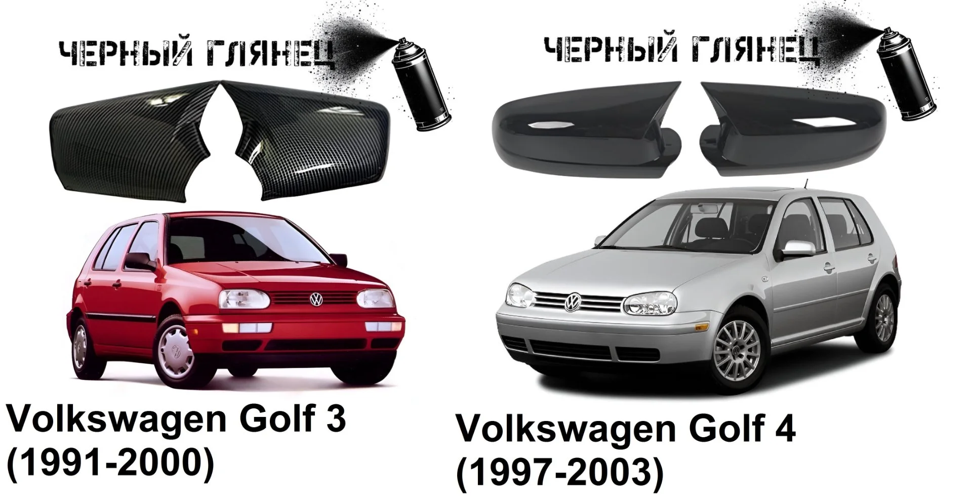 Накладки на зеркала в стиле BMW на Volkswagen - миниатюра 3