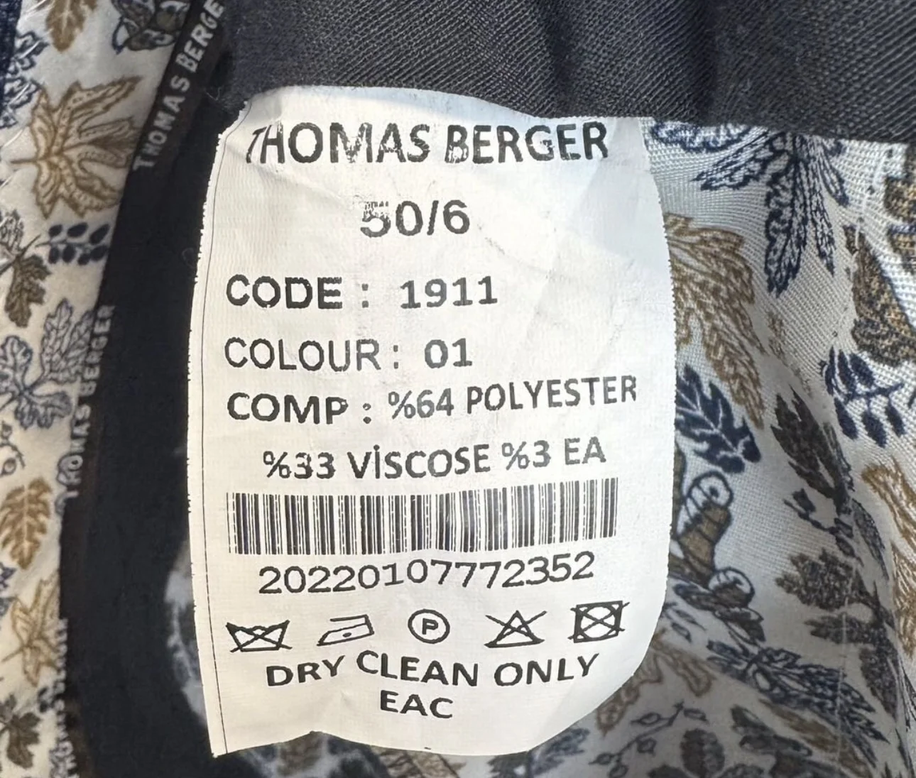Мужской костюм Thomas Berger - миниатюра 7