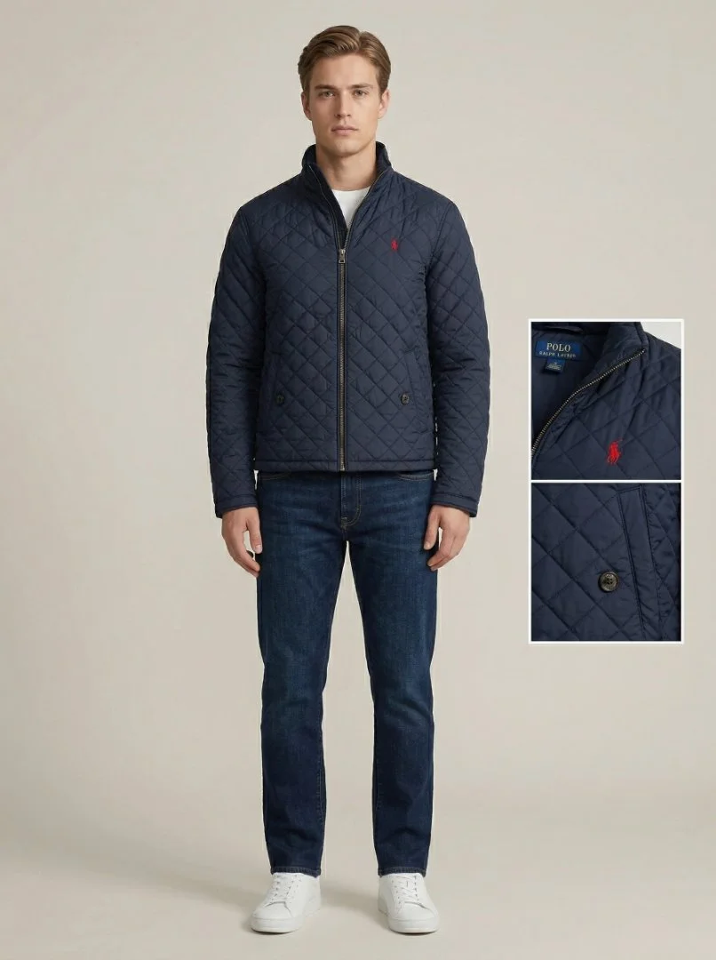 Куртка Polo Ralph Lauren (оригинал), стёганая, тёмно-синяя, размер S - изображение 1