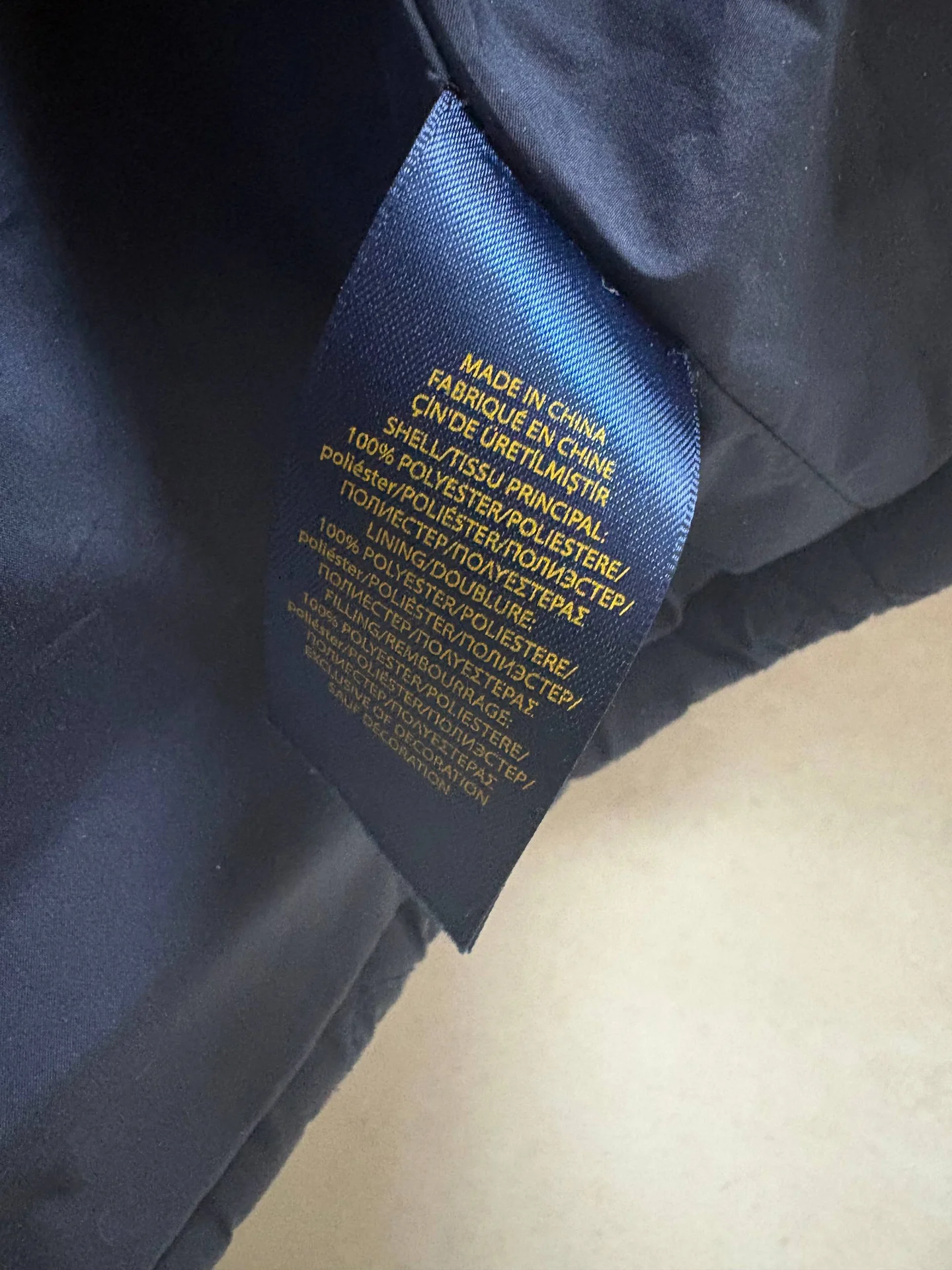 Куртка Polo Ralph Lauren (оригинал), стёганая, тёмно-синяя, размер S - миниатюра 4
