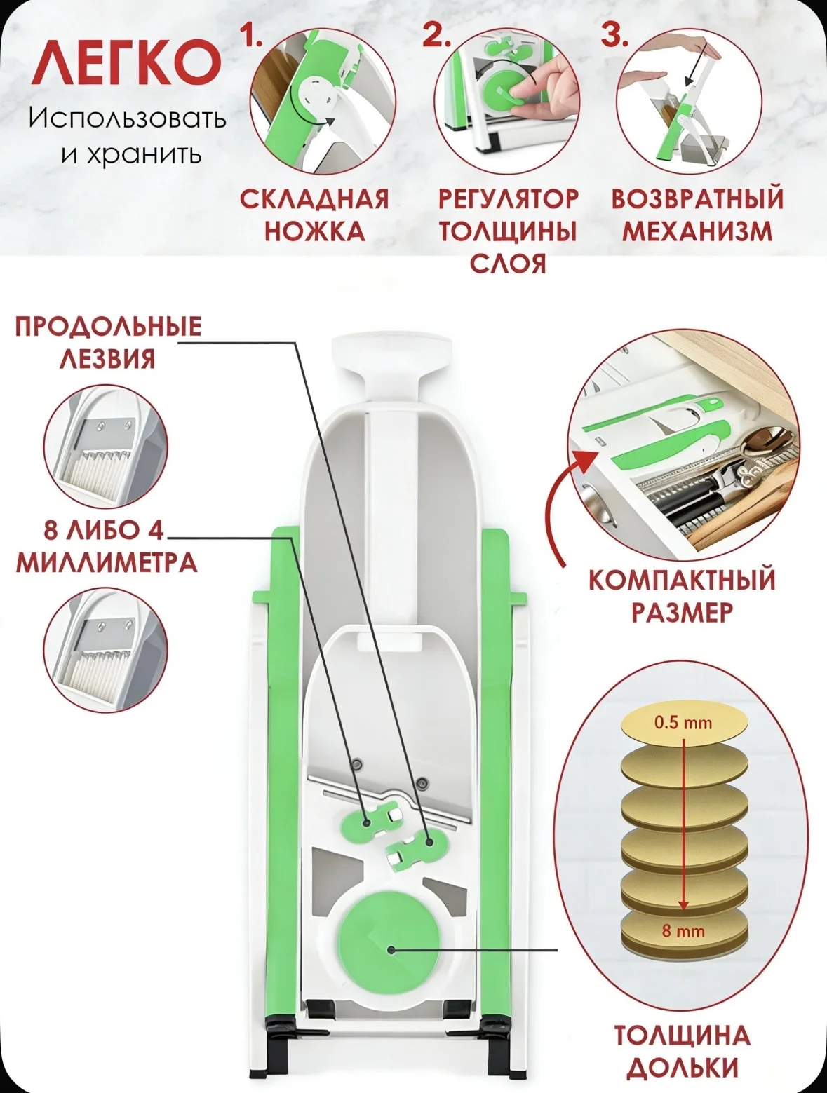 Овощерезка ручная новая - миниатюра 3