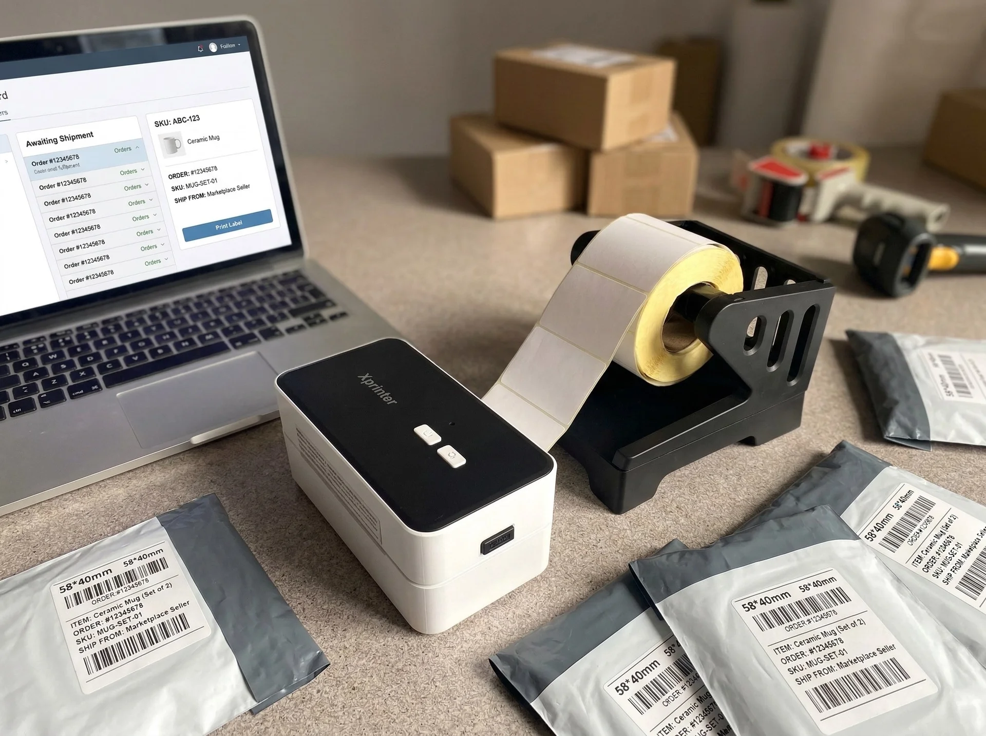 Термопринтер для маркетплейсов xprinter - миниатюра 2