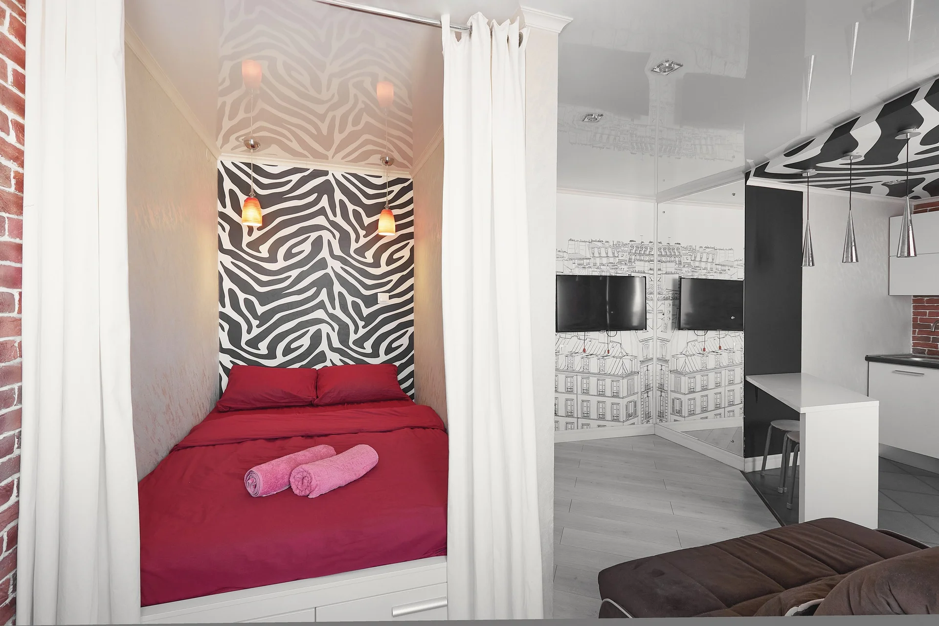 Квартира-студия, 30 м², 2 кровати - миниатюра 6