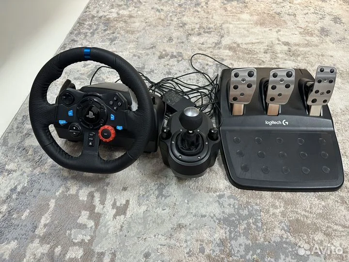 Logitech g29 с педальным узлом + кпп пробег 60 час - изображение 1