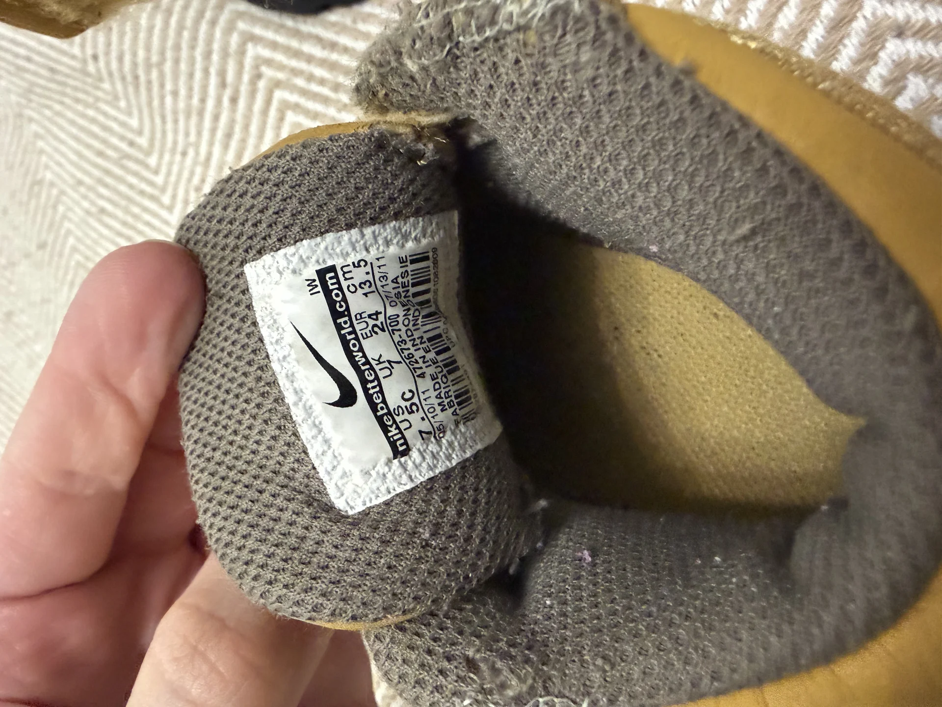 Ботинки Nike 24 для девочки - миниатюра 6