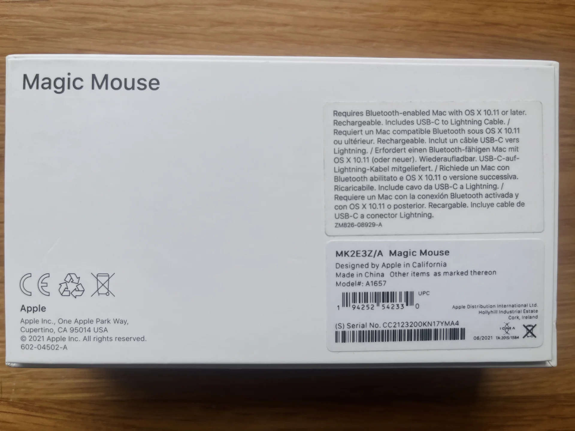 Мышь беспроводная Apple Magic Mouse [MK2E3AM/A] - миниатюра 2