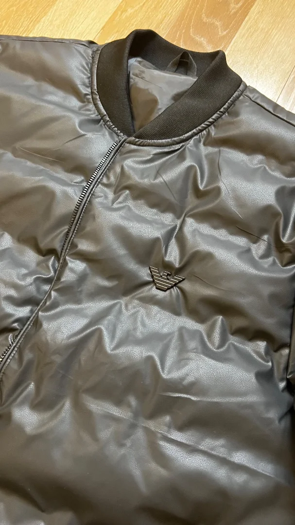 Кожаный бомбер Armani Exchange - миниатюра 5