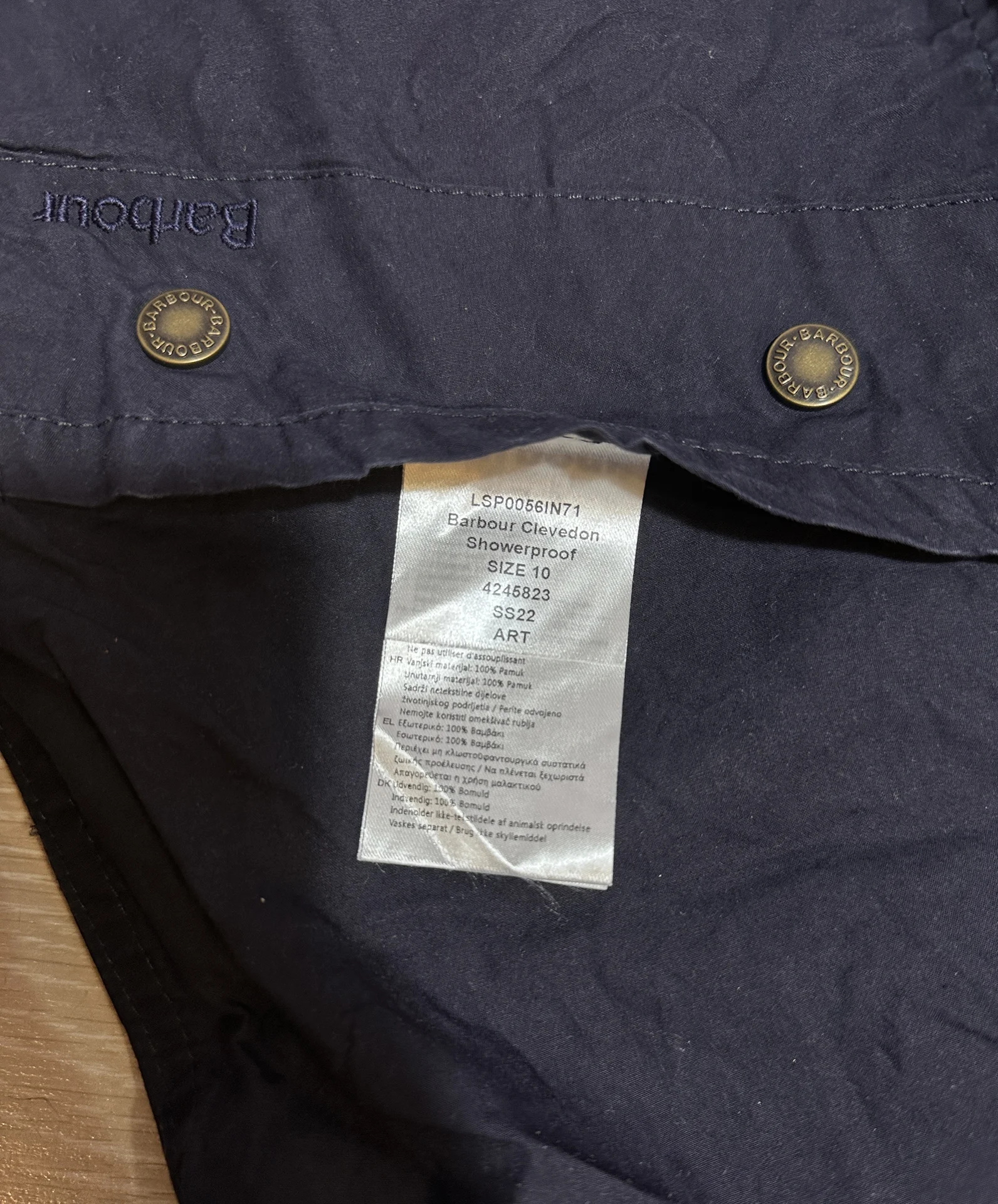 Женский Плащ Barbour Clevedon Showerproof size 10М - миниатюра 3