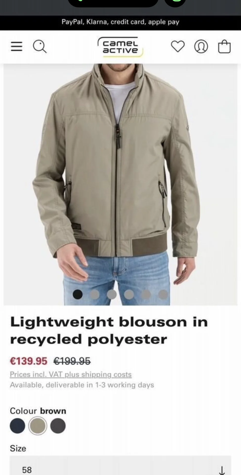 Куртка Camel Active Blouson 58 - миниатюра 13