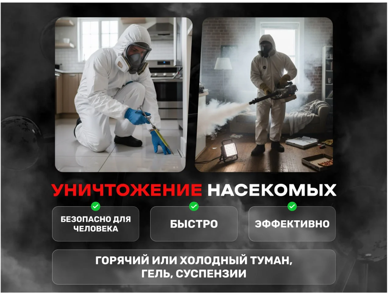 Дезинфекция. Уничтожение тараканов, клопов, клещей, комаров и муравьев с гарантией! - изображение 1