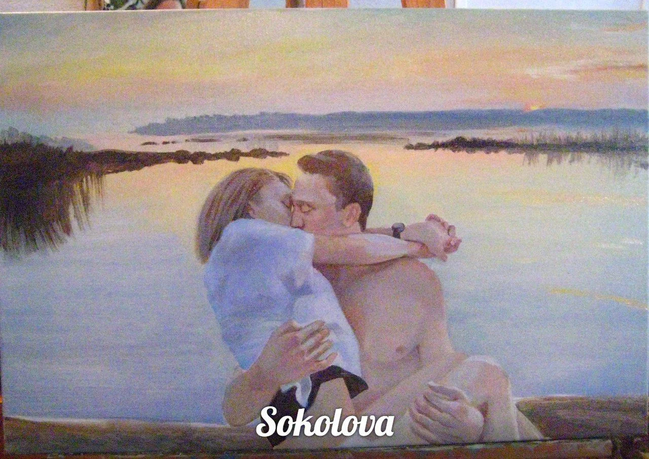 Портрет по фото. Графика/масло. - миниатюра 40