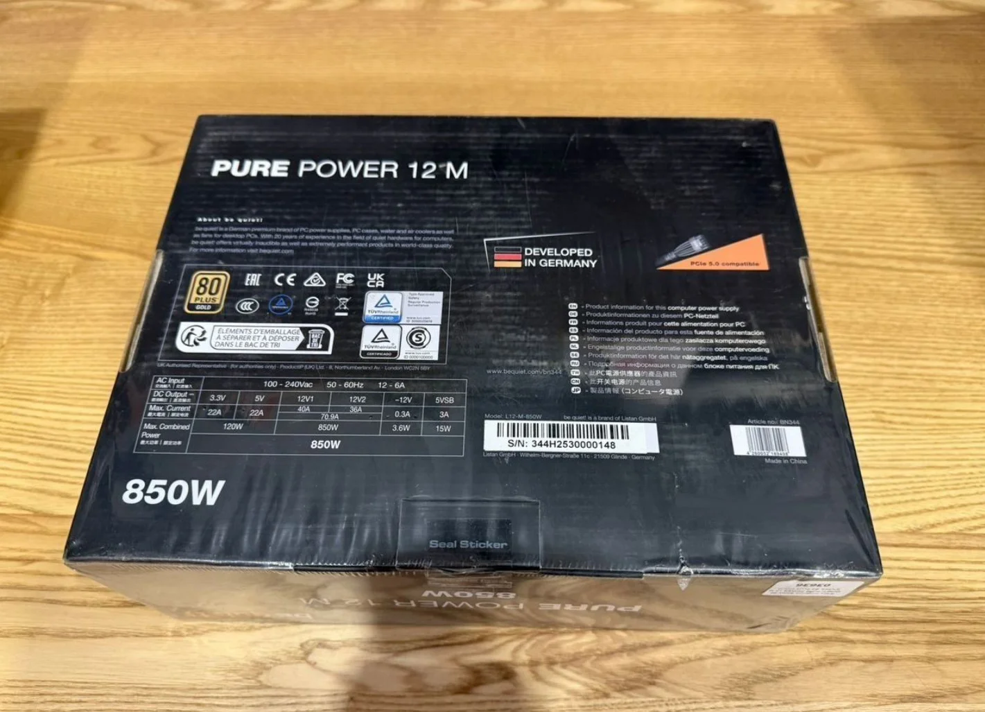 Блок питания 850W BE quiet pure power 12 M BN344 - миниатюра 4