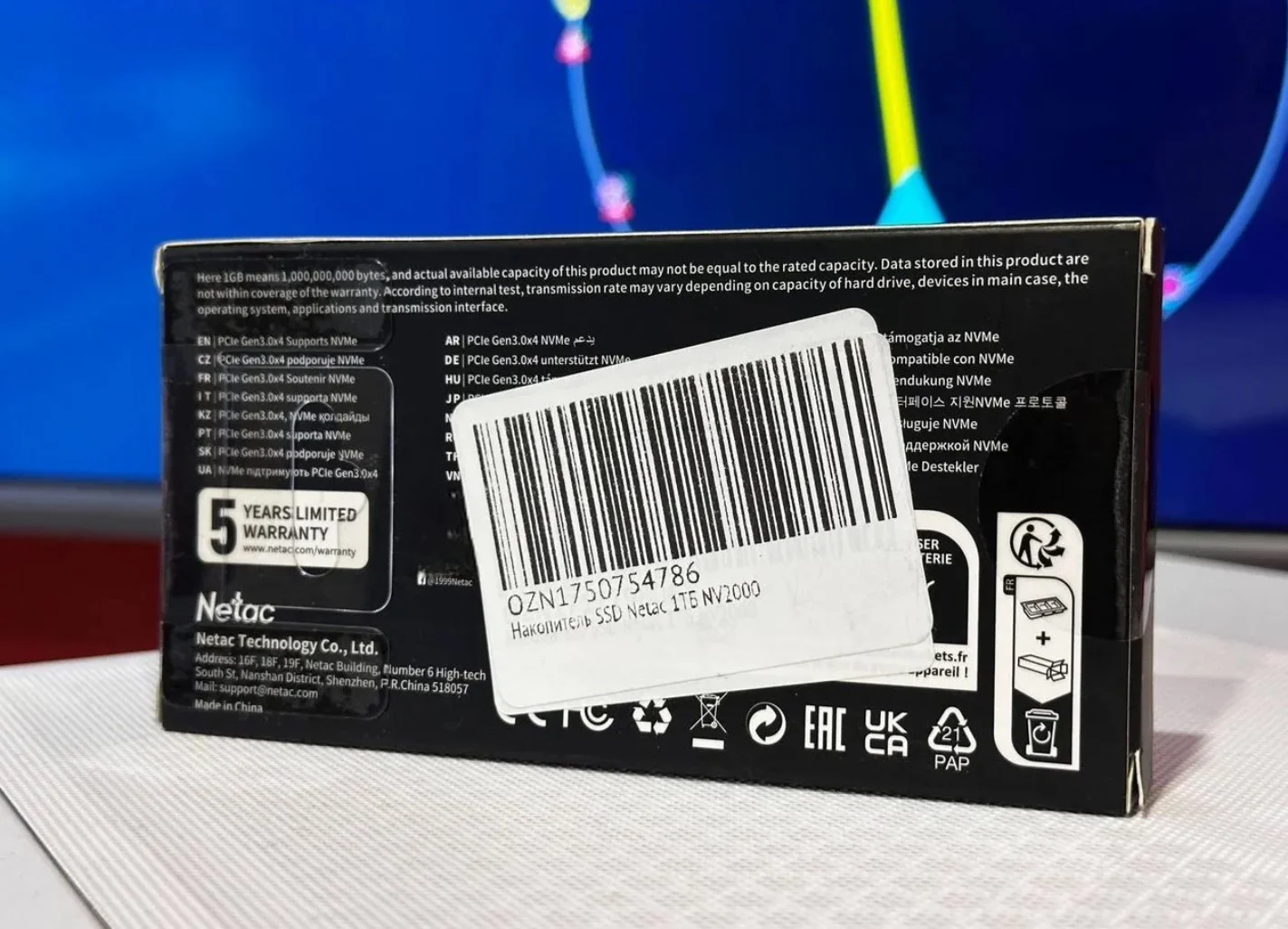 SSD M.2 nvme 1TB netac NV2000 - миниатюра 2