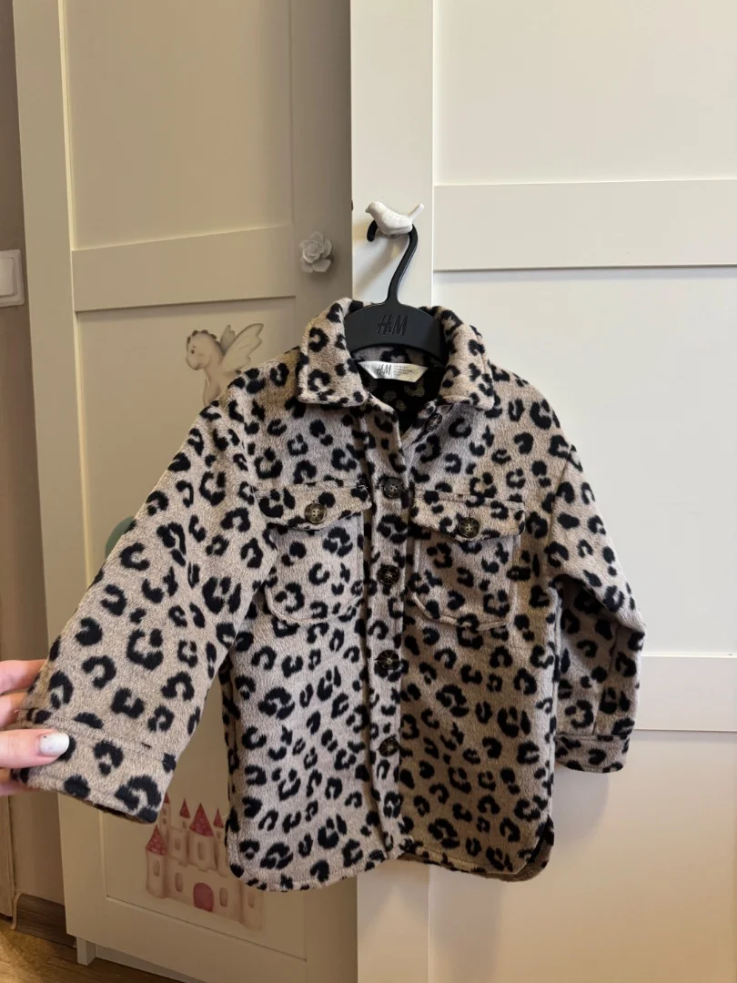 Куртка рубашка леопардовая H&M 110 - миниатюра 2