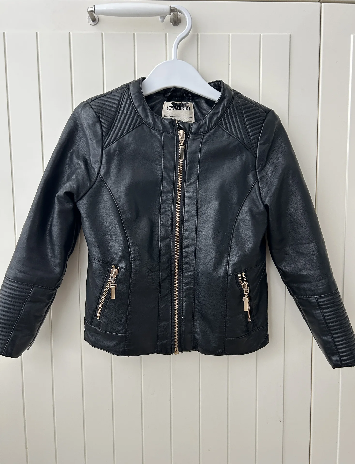 куртка кожаная детская 110-116 - миниатюра 2