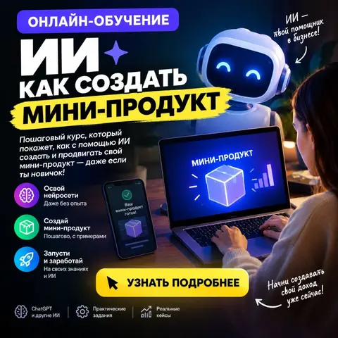Обучение нейросетям и запуску микро-продуктов с нуля