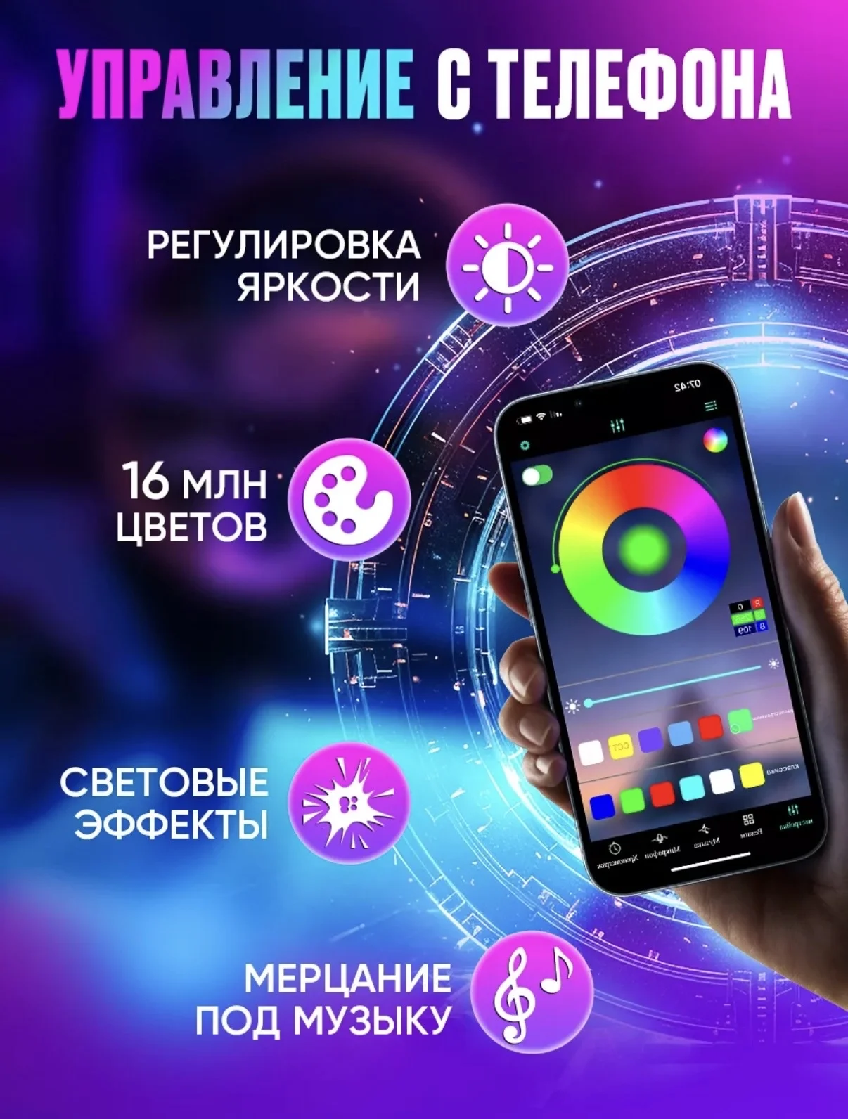 Подсветка салона авто - миниатюра 2