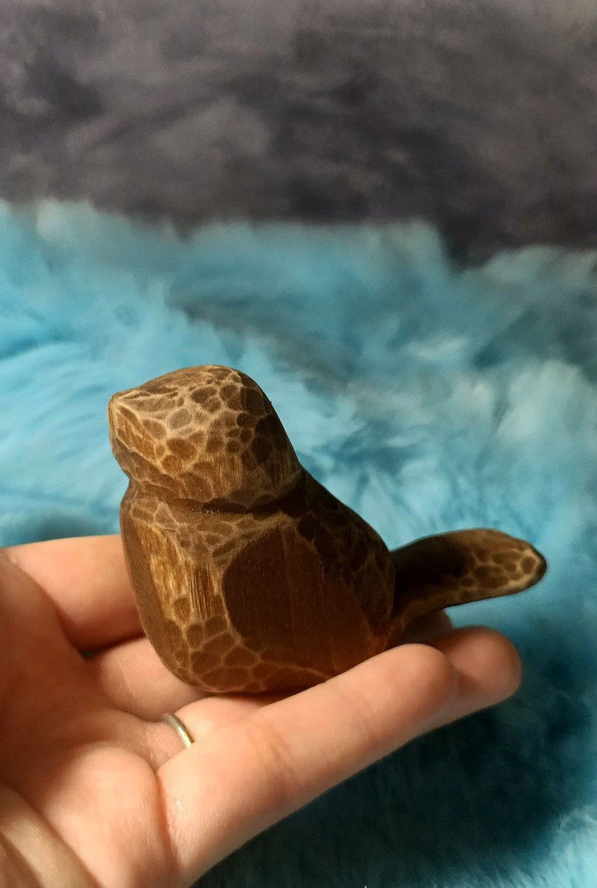 Деревянная фигурка воробушка.  Статуэтка. Декор. - миниатюра 3