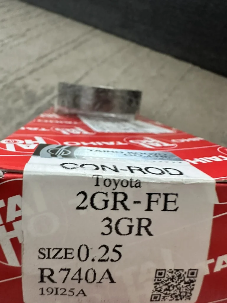 Вкладыши шатунные Taiho R740A 0.25 Toyota 2GR-FE/3GR, новые - миниатюра 3