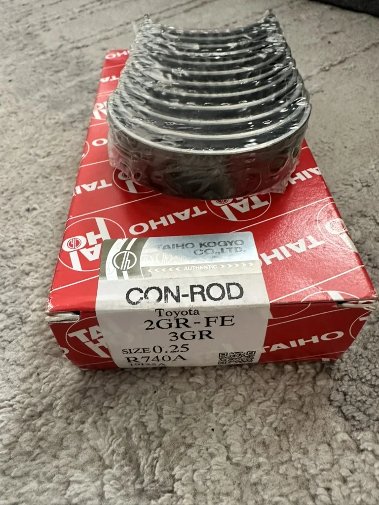 Вкладыши шатунные Taiho R740A 0.25 Toyota 2GR-FE/3GR, новые - миниатюра 4