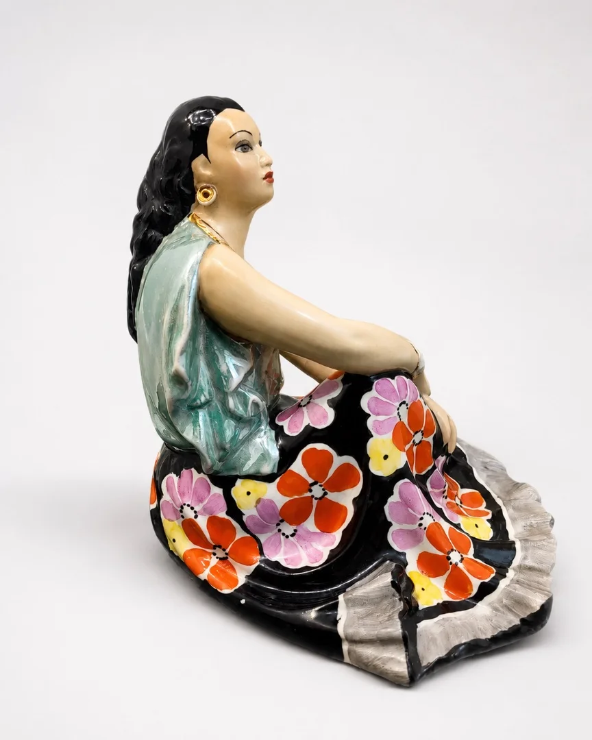 Статуэтка «Цыганка Земфира», Дулево, СССР 1959 - миниатюра 2