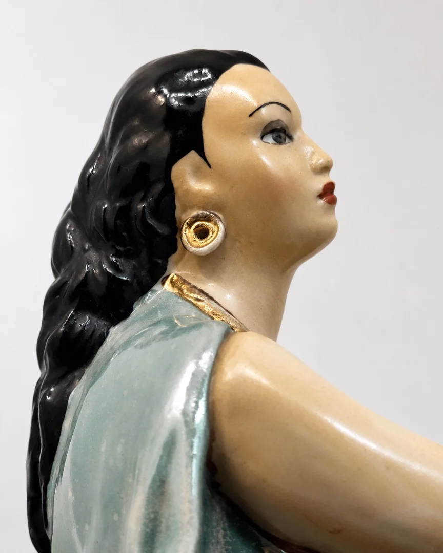 Статуэтка «Цыганка Земфира», Дулево, СССР 1959 - миниатюра 5