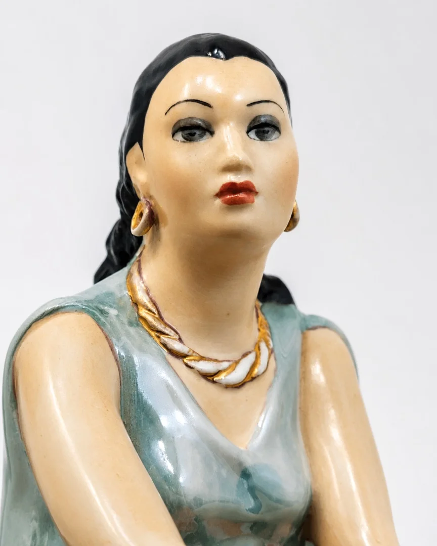 Статуэтка «Цыганка Земфира», Дулево, СССР 1959 - миниатюра 7