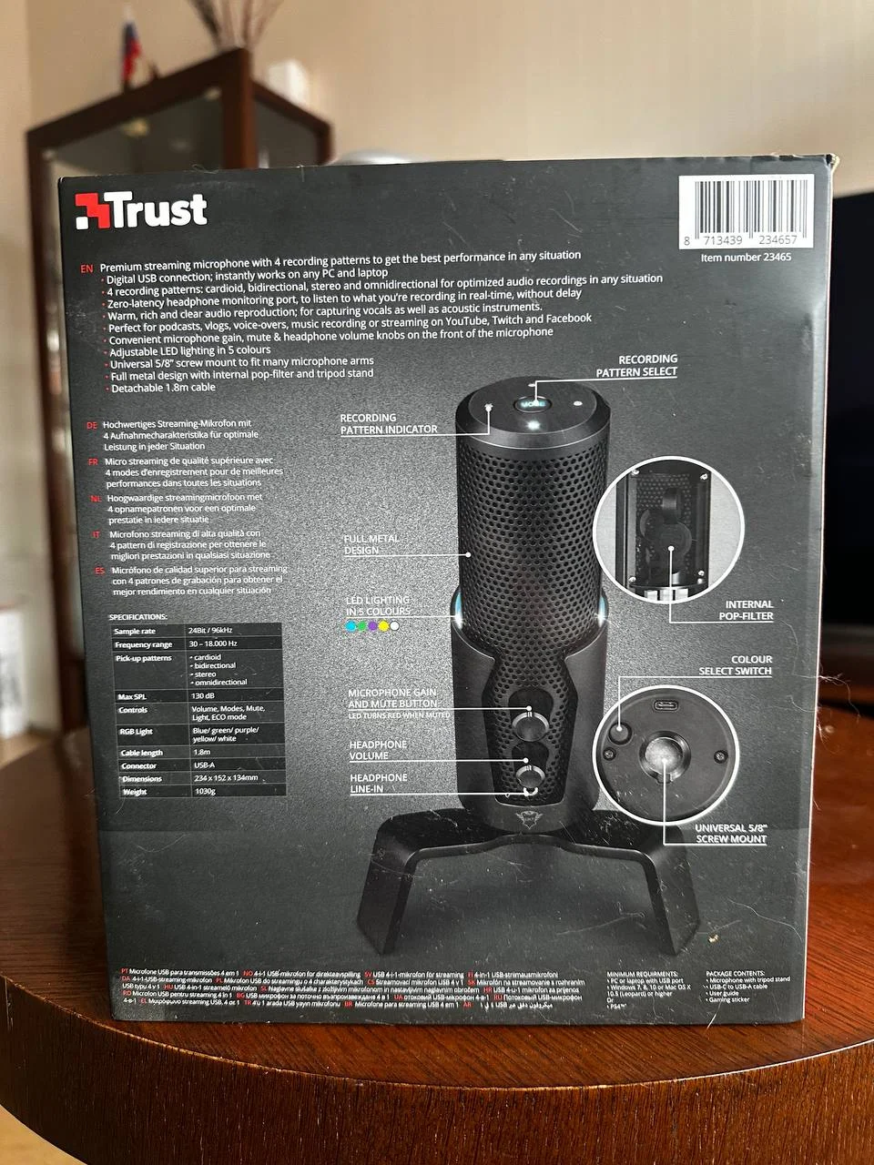 Микрофон Trust GXT 258 FYRU черный - миниатюра 4