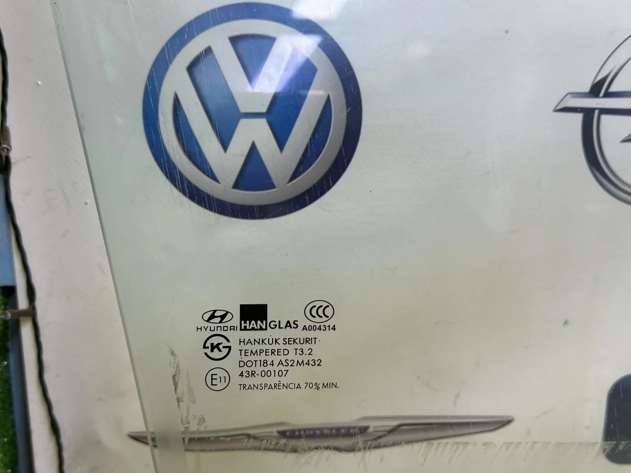 Стекло двери передней правой Hyundai Getz 2005 - миниатюра 2