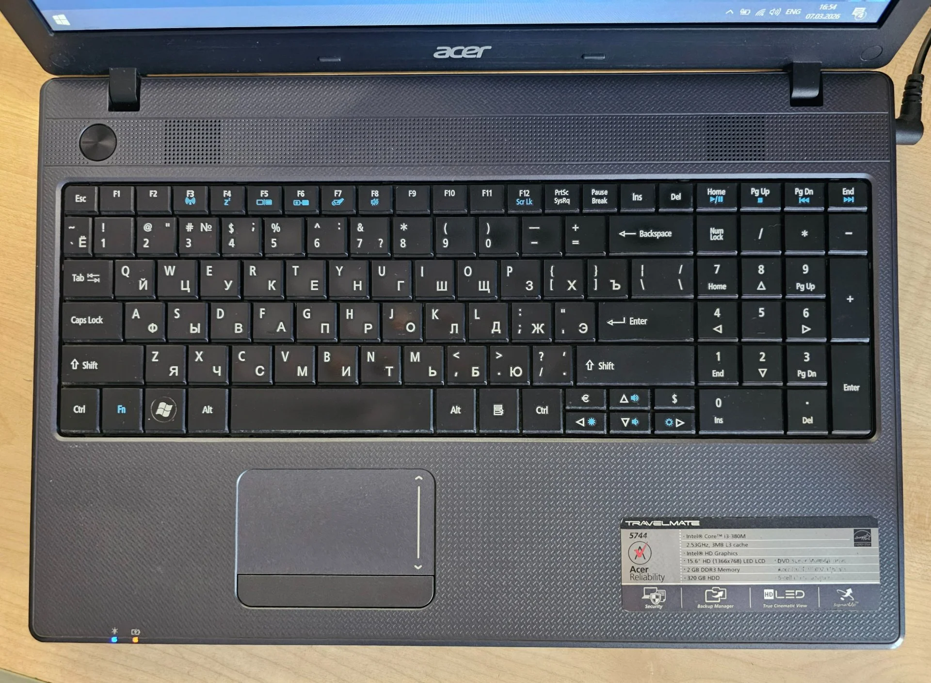 Ноутбук Acer travelmate 5744 (intel core i5) - миниатюра 2