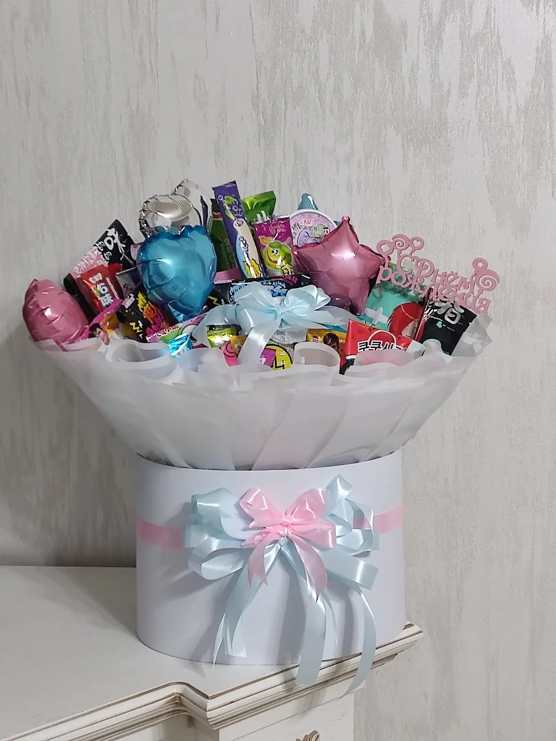 Съедобные букеты , Корзины , Букеты из мыльных роз - миниатюра 3