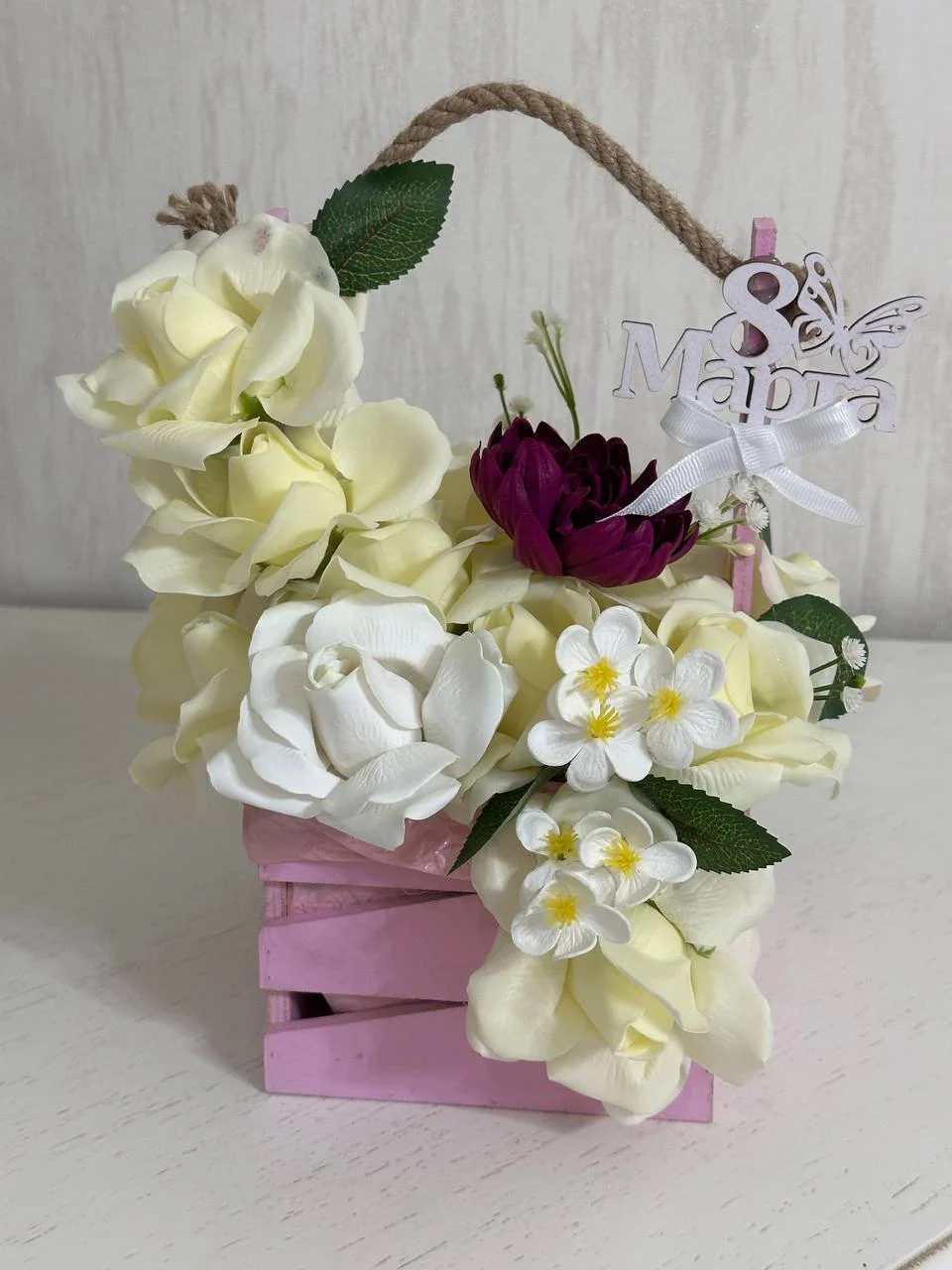 Съедобные букеты , Корзины , Букеты из мыльных роз - миниатюра 17
