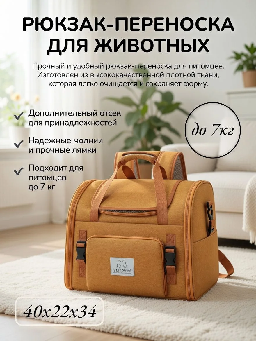 Переноска для животных с дополнительным отсеком - изображение 1