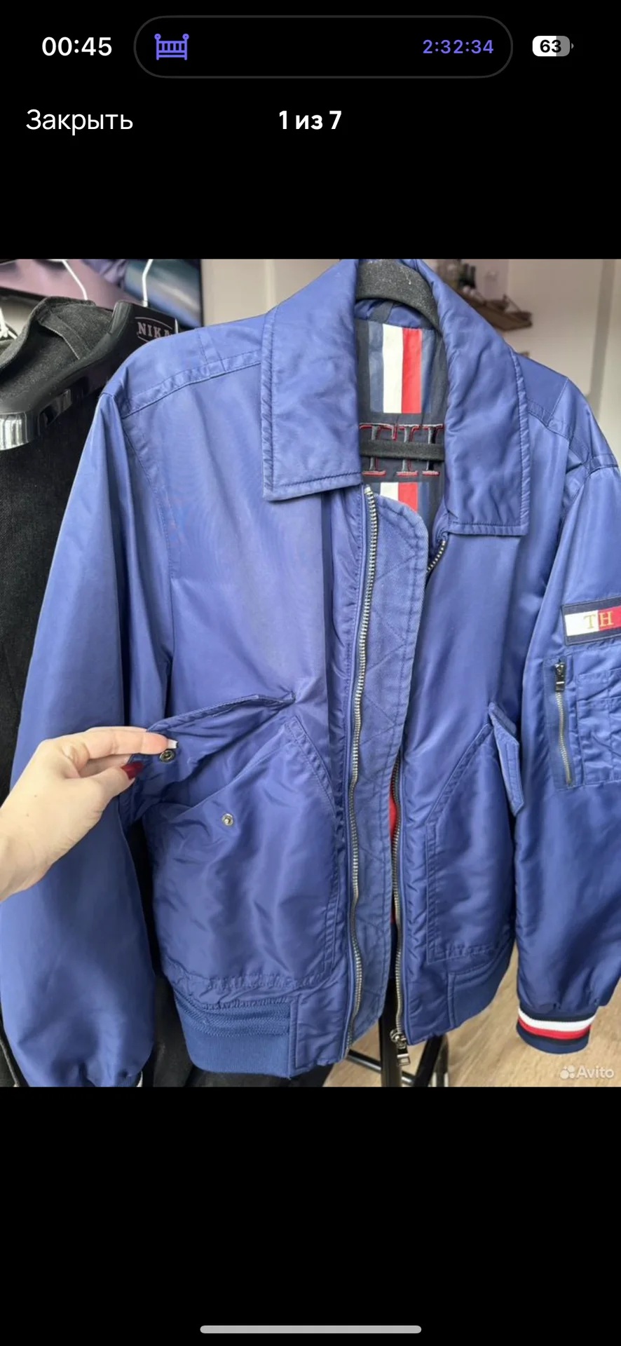Бомбер куртка Tommy Hilfiger оригинал размер S - миниатюра 2